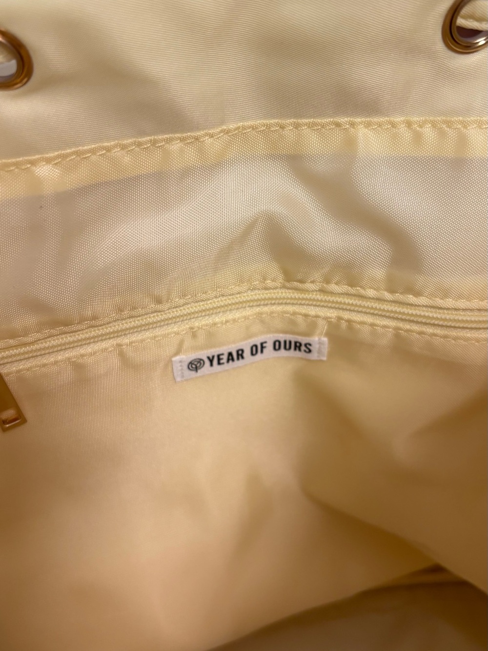 Butter Yellow Women's Drawstring Backpack - Picture 3 of 8